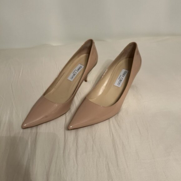 Jimmy Choo Powder Pink Patent Leather Pointed Toe Pumps - Picture 10 of 16